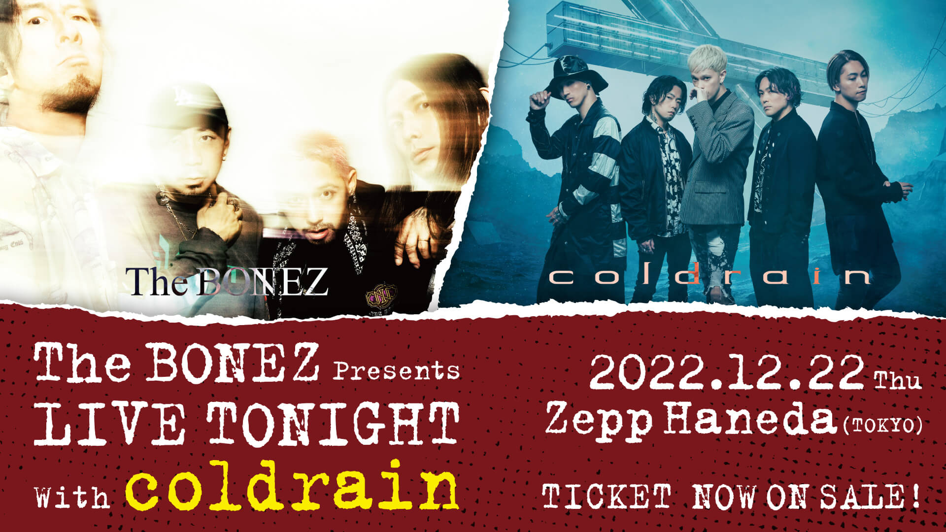 ライブDVD / Blu-ray「We are The BONEZ Tour 2021 Live and Now」発売 